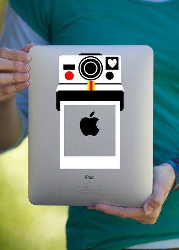 items similar to retro polaroid camera ipad decal macbook decal