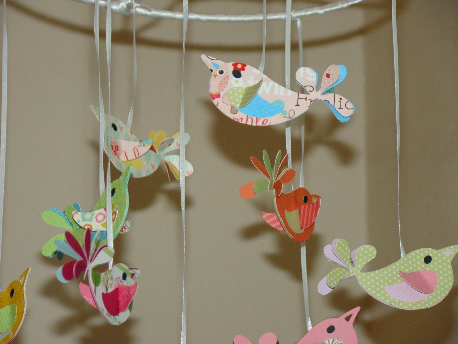 Bird Baby Mobile Cot Mobile Colorful Small Pretty Birds Baby