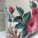 Pillow Cover Barkcloth Roses Ferns Dogwood Ticking Stripes
