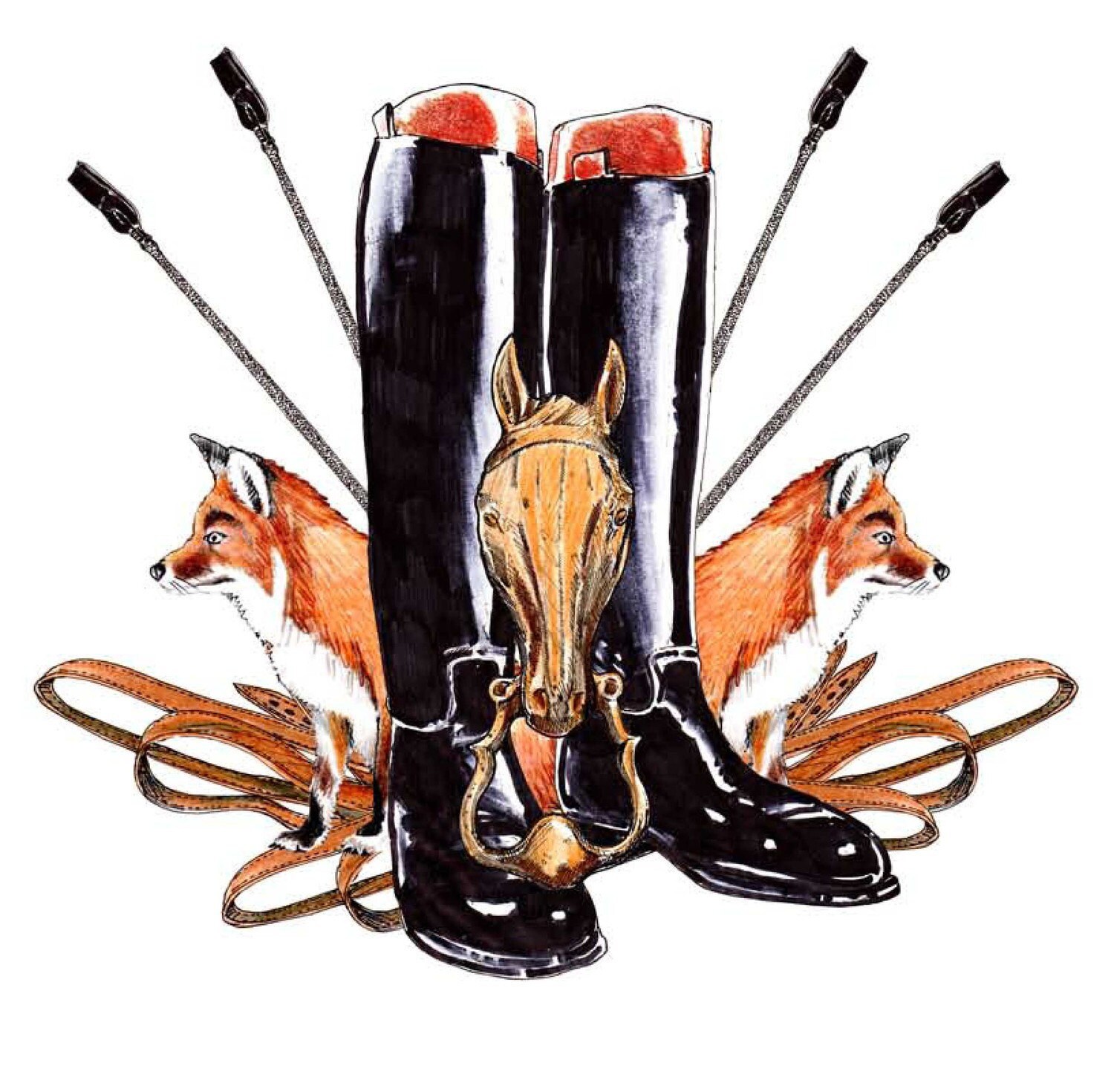 Fox Hunting Emblem by williamkdavis on Etsy