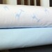 Blue and White Tossed Giraffe Flannel Blanket Bundle, 2 Yards