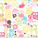 Bright Owl Flannel, Forest Life for Michael Miller in Watermelon, 33 Inches