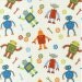 Bright Boy Robot Cotton Fabric, Robot Factory for Robert Kaufman, Robot Print Multi Color, 1 Yard