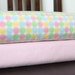 Pink Green and Yellow Dot Flannel Blanket Bundle, 2 yards