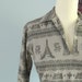 1960's shirt / 60s vintage Paris France print blouse by Lady Hathaway ... size S/M/L