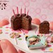 Chocolate Birthday Cake Board 1/12 scale dollhouse miniature