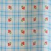 FABRIC6 COTTON SEERSUCKER Jaftex Red Cherries Blue White Gingham 45 x 36 6-oz