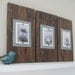 Set of Three Dark Stain Long Cottage Plank Frames for 4X6 Pictures