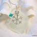 Sea Glass Christmas Necklace Snowflake Beach Glass
