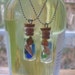 Wine Bottle Necklaces Two In Set Glass Vial FREE SHIPPING