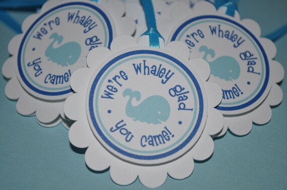 12 Whale Party Favor Tags - Baby Shower or Birthday Il_570xn