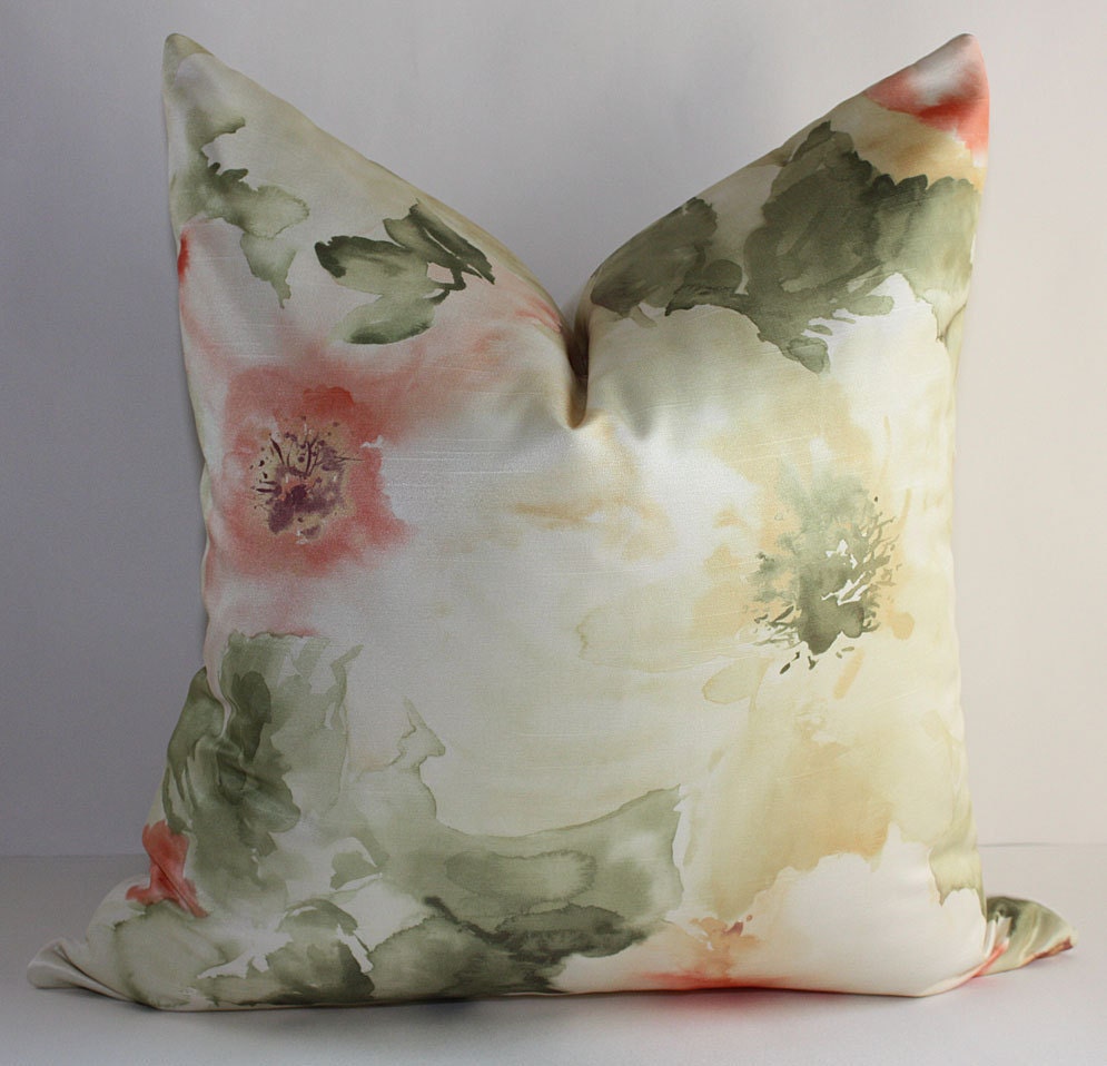 SALE // Watercolor Floral Print Pillow Cover / by DecidedlyChic