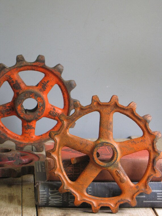 vintage industrial gears