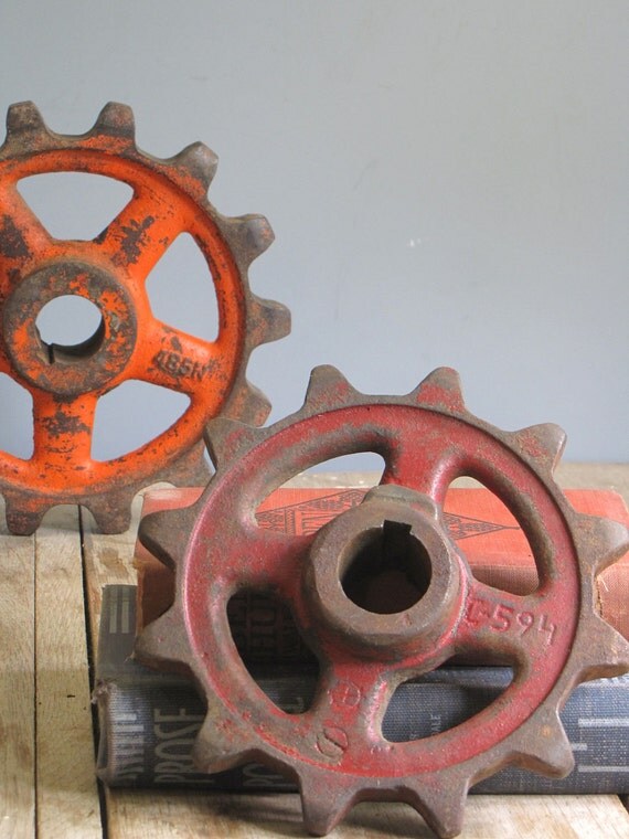 vintage industrial gears