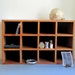 vintage industrial wooden mail sorter