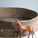 antique primitive wooden sifter