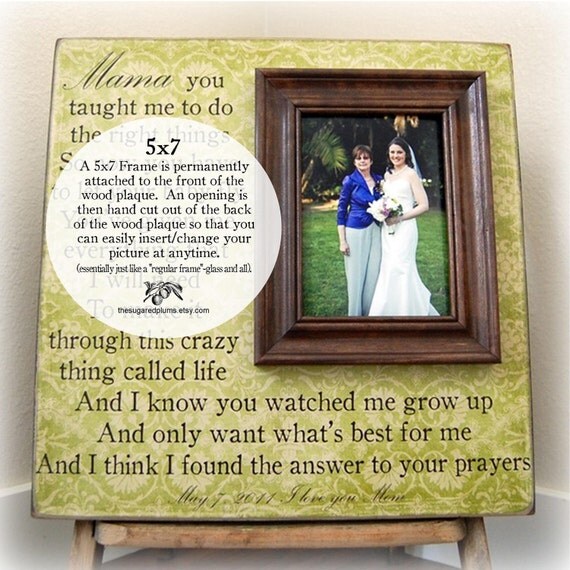 Mother Of The Bride Personalized Custom Picture Frame 16x16