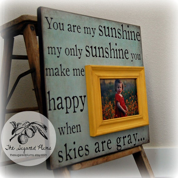 You Are My Sunshine Personalized Picture Frame Custom 16x16