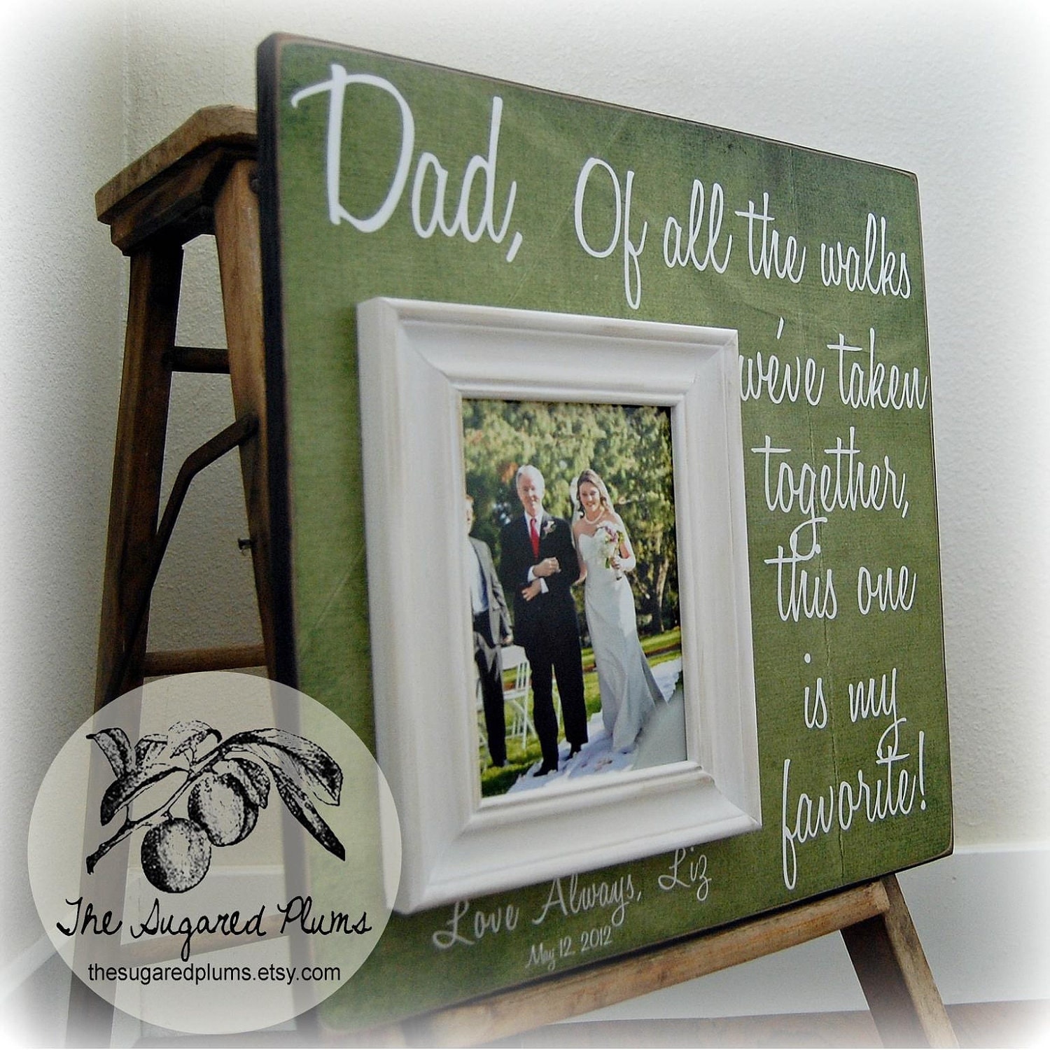 Father of the Bride Wedding Gift Personalized by thesugaredplums