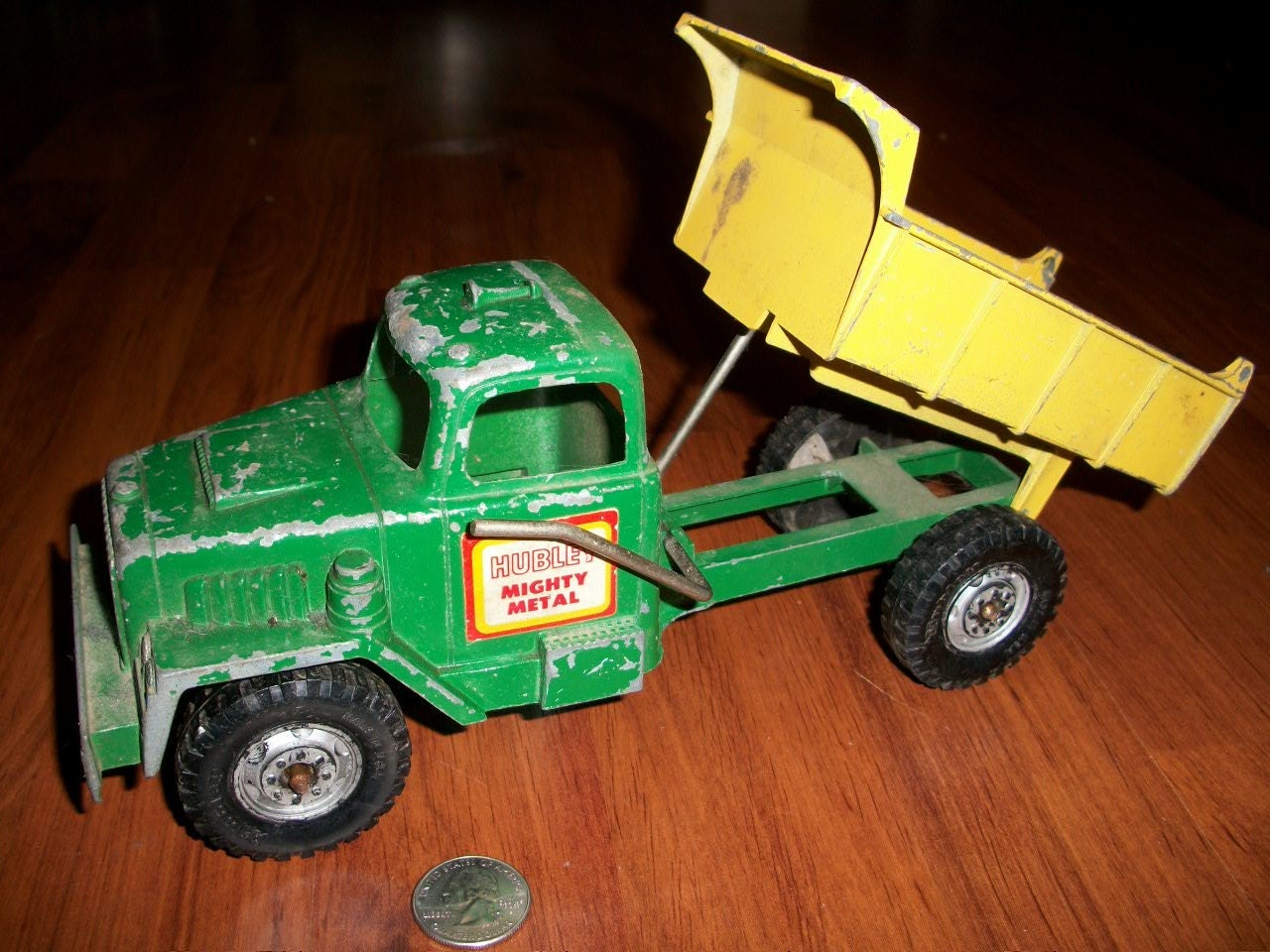 Vintage HUBLEY TOY TRUCK Mighty Metal Dumptruck with working