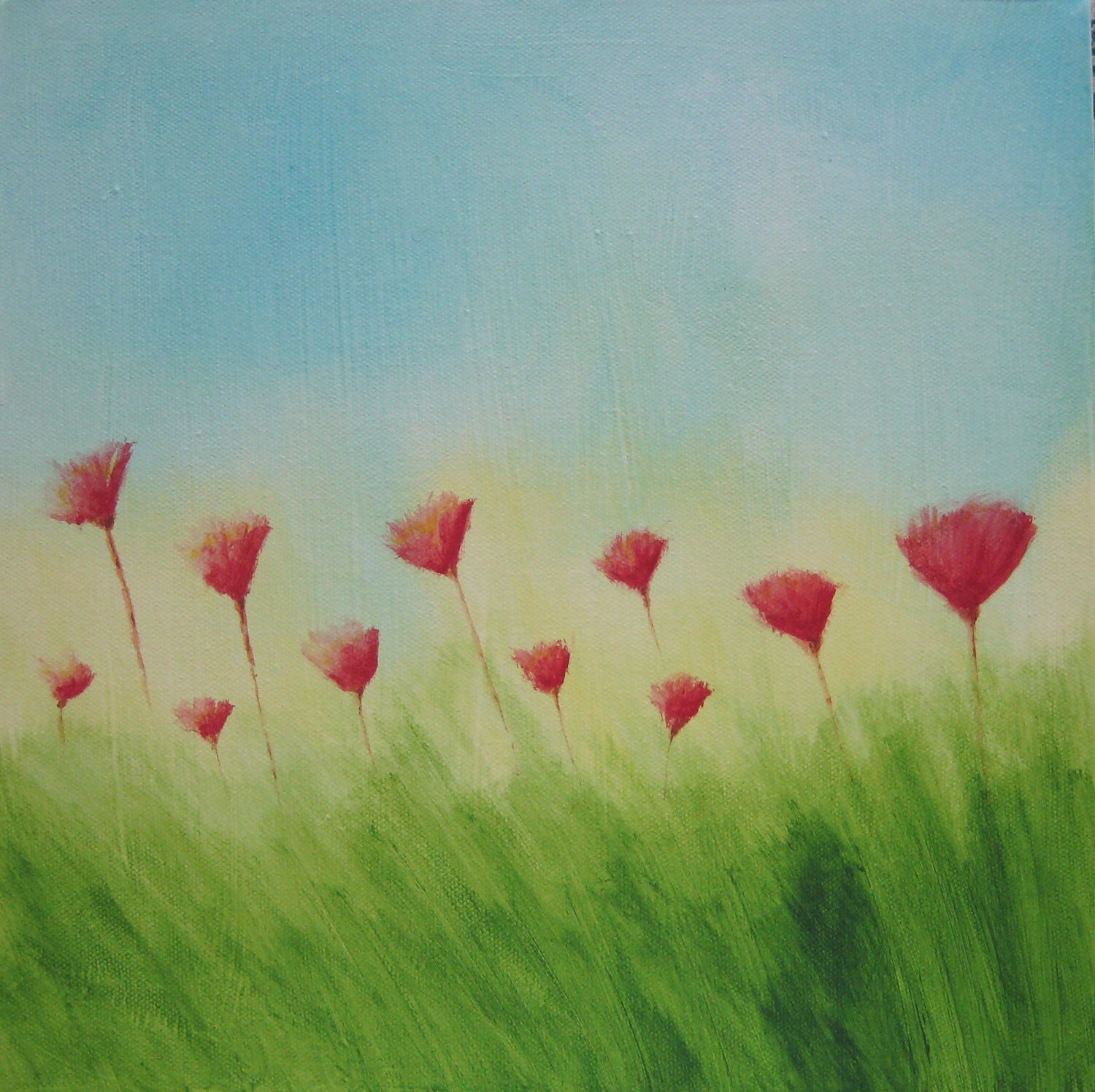 Above the Grass 12x12 Original Acrylic Painting