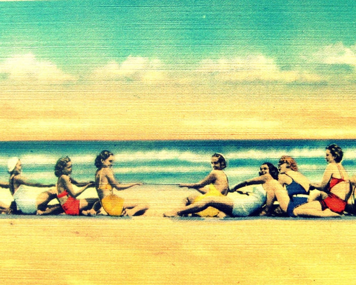 Mid Century Beach Art Classic Coastal Artwork Mid Century