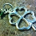 Luck Charm - Sterling Silver with Two Swarovski Green Crystals