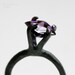 T12 Organic Bezel Ring with Amethyst