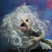 Lilith TINY ENCHANTING HALLOWEEN WHITE WITCH 3 INCHES OOAK SCULPT Ann Galvin