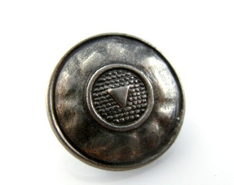 Metal Buttons - Play Symbol Metal Buttons , Nickel Silver Color , Shank , 0.71 inch , 10 pcs