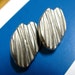 Metal Buttons - Amazing 10 Pieces Of ASYMMETRICAL Bump Stripes Silver Buttons. 0.71 inch