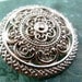 Metal Buttons - Lacework Filigree Metal Buttons , Silver Color , Shank , 1.18 inch , 7 pcs