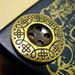 Metal Buttons - Carving Scrollwork Decorative Border Copper Buttons.1 inch. 10 in a set