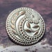 Flower Metal Buttons - Set 10 Light Copper Carved Floret Thin White Silver Buttons,Gardens Feeling. 0.59 inch.