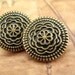 Copper Metal Buttons - FAB Set 10 Copper Relief Big Flower Bloom Pattern Metal Buttons. 0.79 inch