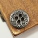 Metal Buttons - Wreath Metal Buttons , Gunmetal Color , 4 Holes , 0.51 inch , 10 pcs