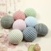 Elegant Small Stripes Mix and Match Color Fabric Buttons,0.79 inch (8 in a set)