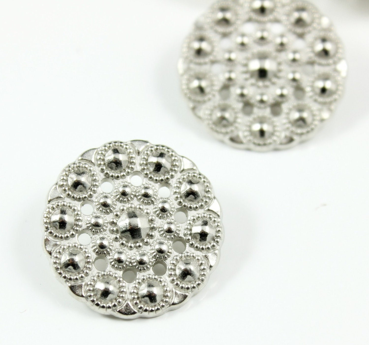 Platinum Color Metal Buttons Fabulous Real Platinum Color