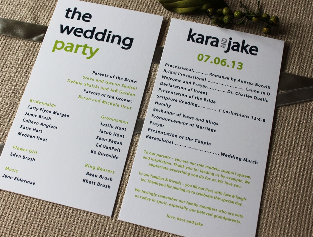 7 Pretty Perfect Wedding Program Ideas - Aisle Perfect ...