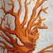 ORANGE CORAL by Design Legacy screenprint fabric