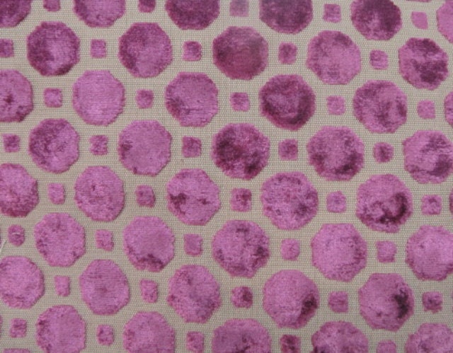 MAGENTA raised velvet designer fabric