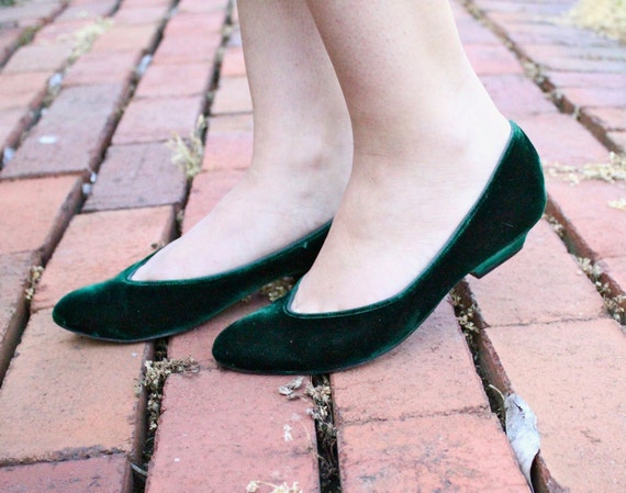 emerald green ballet flats