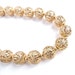 Vintage Chunky Filigree Metal Beaded Necklace - Gold Tone Costume Jewelry / Statement Beads