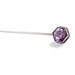 SALE - Antique 10K White Gold & Purple Stone Pin - Fine Stick Pin Jewelry / Art Deco Accent
