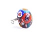 Artistic Millefiori Glass Stone Ring - Vintage Silver Tone Colorful Costume Jewelry / Funky Flowers