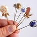 Vintage Stick Pin Lot - Lot of 7 Silver & Gold Tone Pins/ Pinned