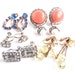Vintage Rhinestone Clip On Earring Lot - Colorful Screw Back Costume Jewelry / Sparkly Accessories