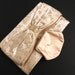 Vintage Gold Clutch - Designr HL Rose Satin Purse / Big Bow Bag