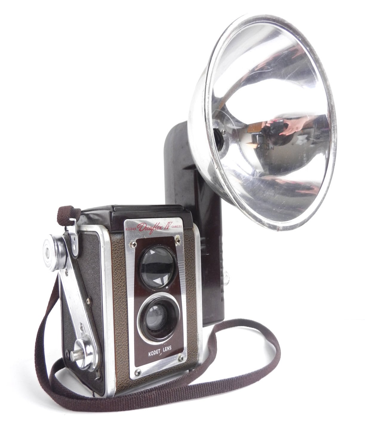 Vintage Kodak Duaflex IV Camera Brown Camera with Flash