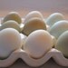 Colorful Chicken Eggs Hand Blown Set of 6